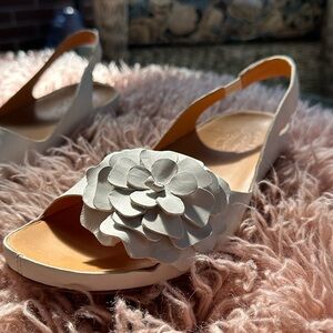 KORK-EASE Ivory Leather Sandals